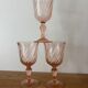 Vintage lot de 3 verres à vin Rosaline