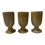 Set of 3 Digoin stoneware cups