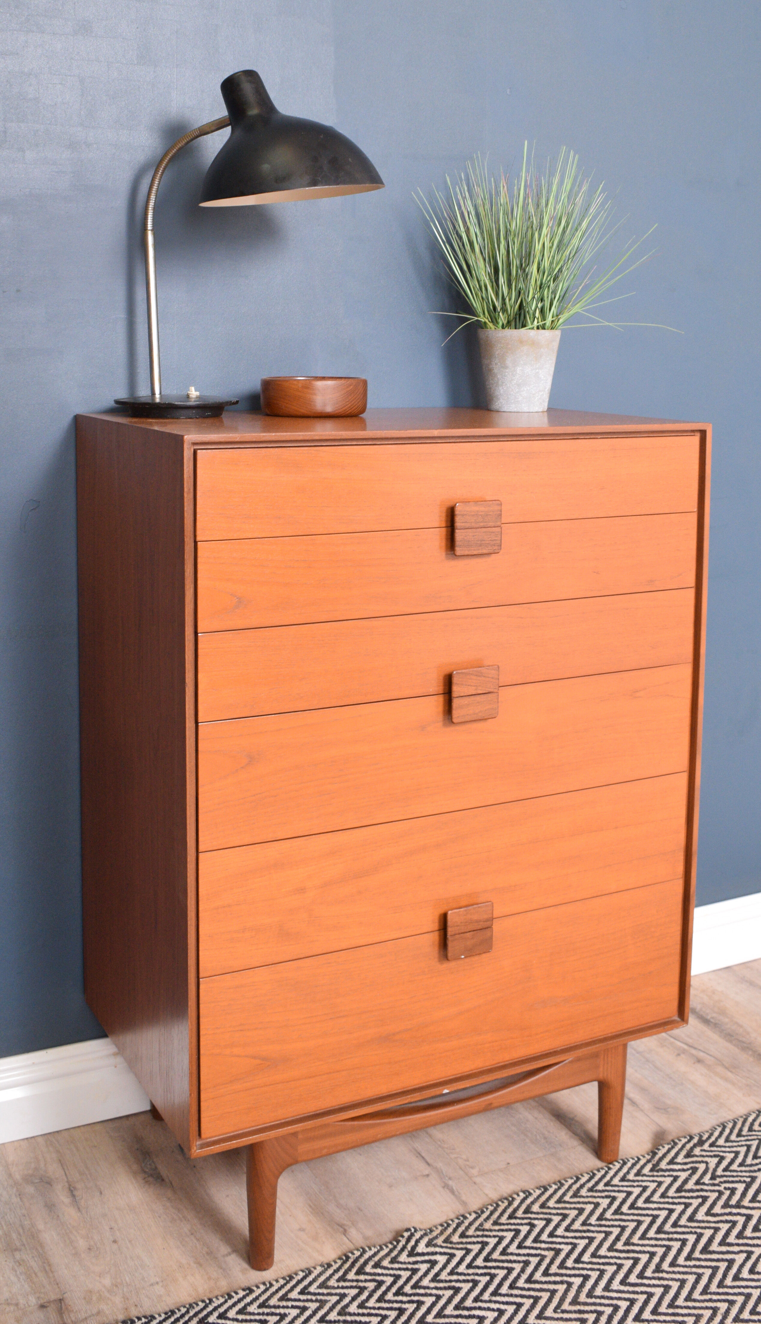 Restored Retro Teak 1960s LB Kofod Larsen Teak Chest Of Drawers G Plan