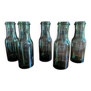Lot de 5 bouteilles anciennes - olive