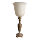 Bouillotte Lamp in Louis XVI Style, Gilded Brass, Opaline Shade