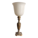 Bouillotte Lamp in Louis XVI Style, Gilded Brass, Opaline Shade