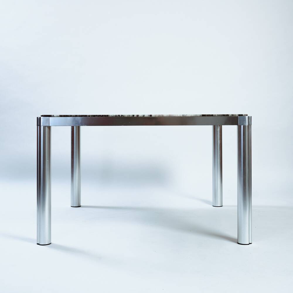 Kho Liang Ie for Artifort dining table marble aluminium, 1970s