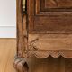 Antique French rustic wardrobe with star inlays.