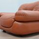 Sapporo cognac leather armchairs by Mobil GIRGI 1970s