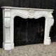 Regency style fireplace in white Carrara marble, circa 1880
