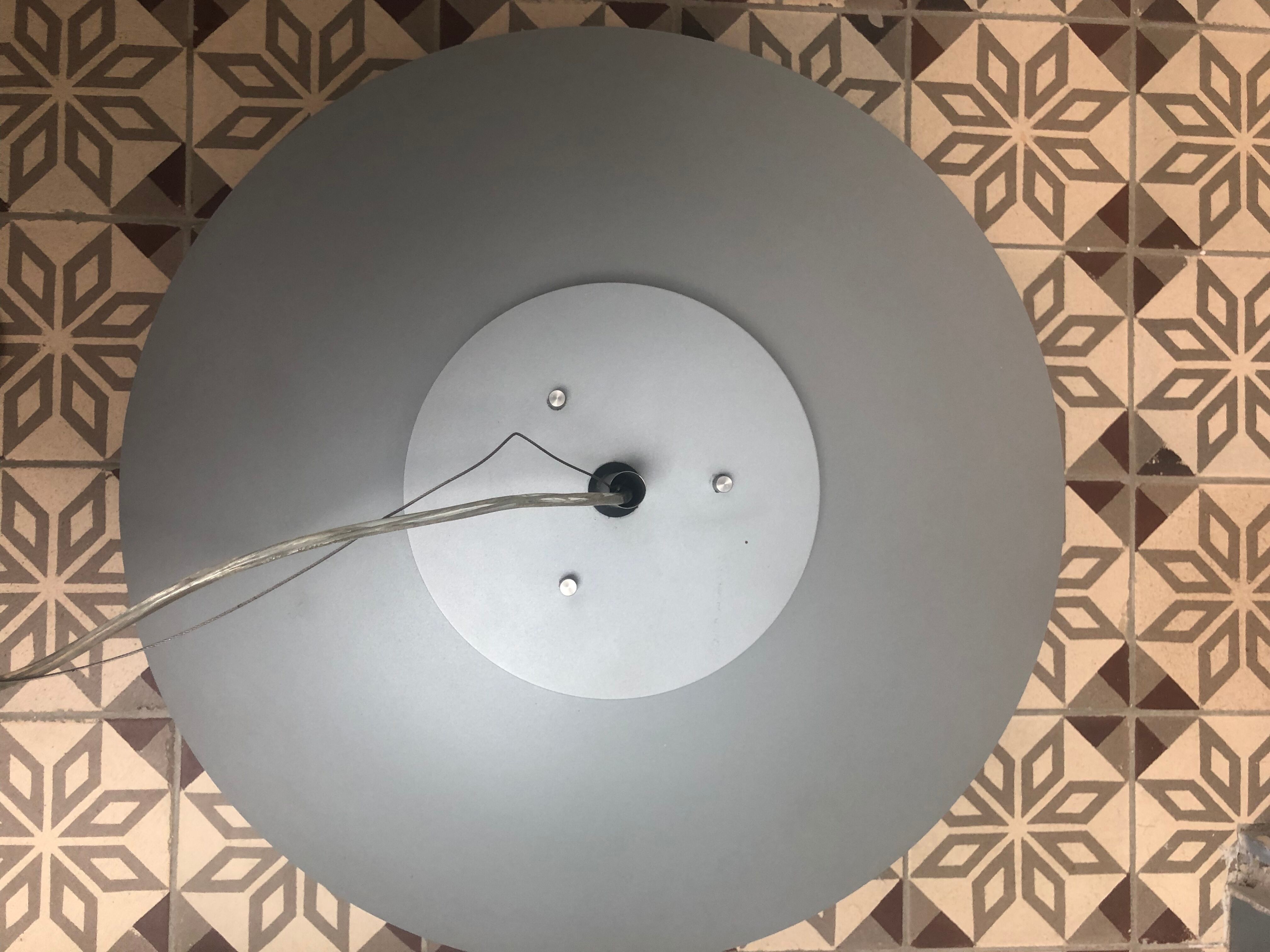 Large Scandinavian pendant lamp (50cm) / Silver matte