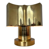 Big design brass table lamp - Czechoslovakia, 1980s