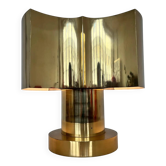 Grande lampe de table en laiton design - Tchécoslovaquie, années 1980