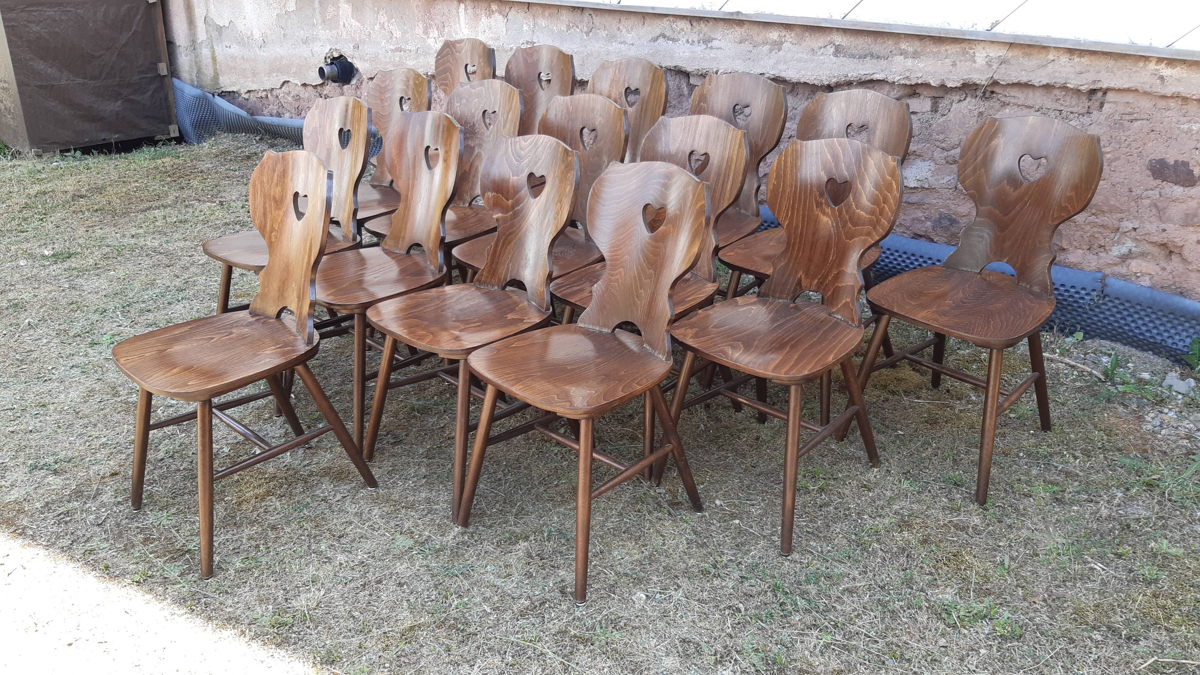 Set of 16 bistro chairs