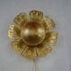 Brass plate flower sconce by Svend Aage Holm-Sörensen for Holm-Sörensen, Denmark.