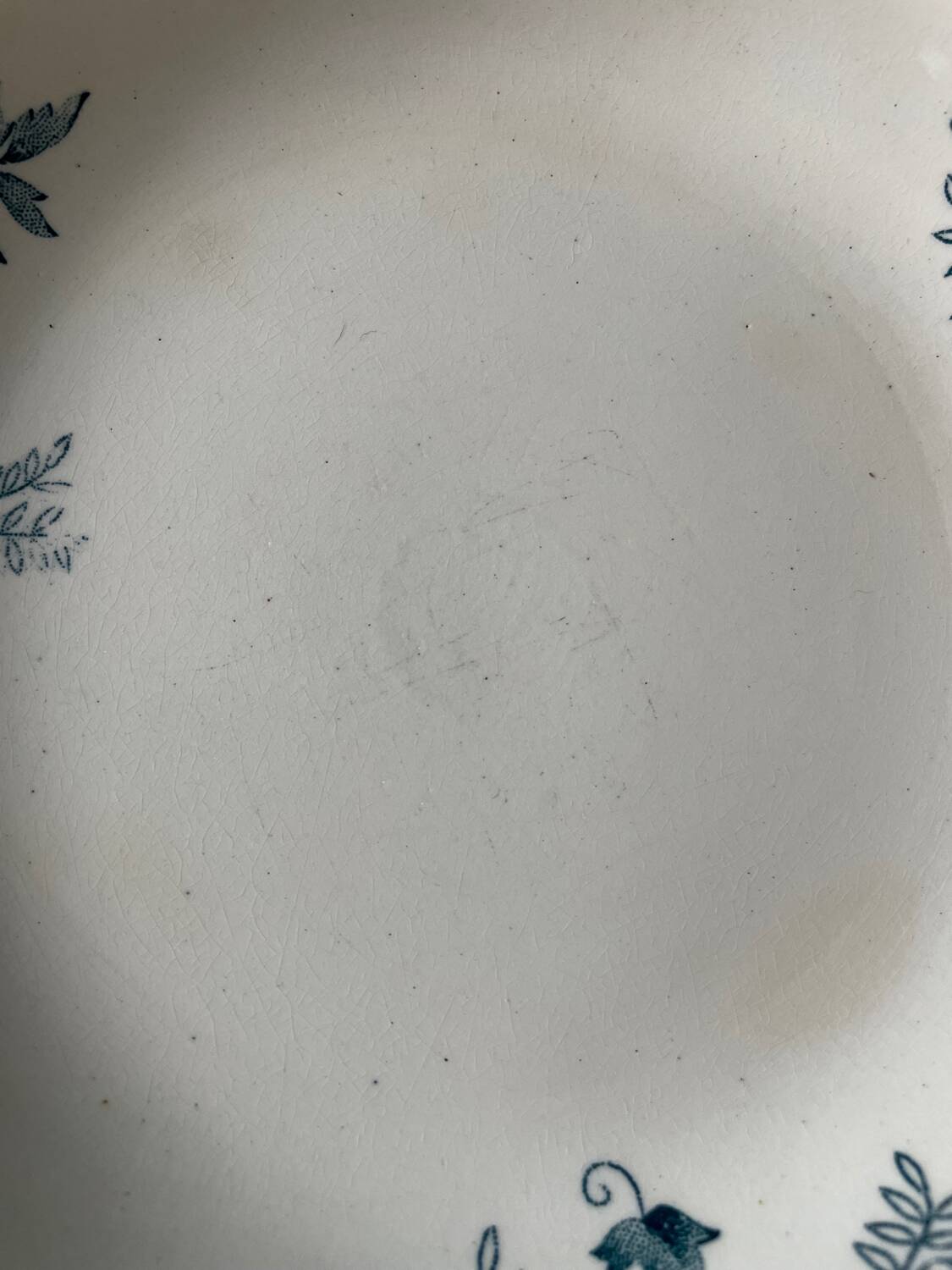 Series of 8 Marie-Louise soup plates, Moulin des Loups and Hamage