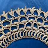 Miroir oval biseauté ancien 65cm