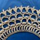 Antique beveled oval mirror 65cm