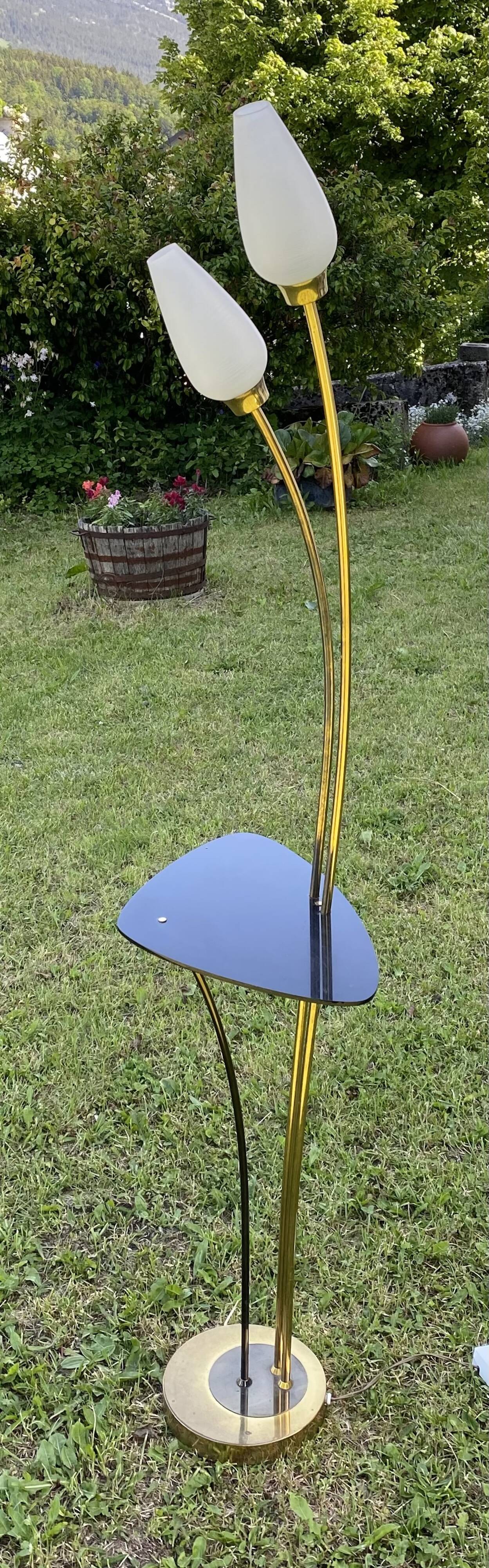 Arlus vintage 1950 reed floor lamp