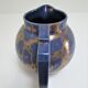 Art Deco ceramic pitcher enamel blue and gold by Lucien Brisdoux 1930s