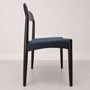 3x Vintage Danish Dyrlund chairs rosewood reupholstered / Scandinavian