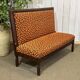 1930s bistro bench, upholstery and fabric completely redone.