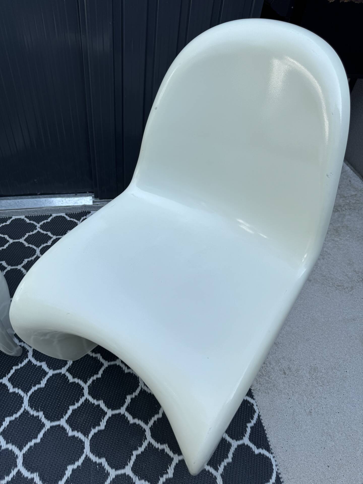 Lot de 3 chaises S vintage blanches dans le style Panton chair - Vitra