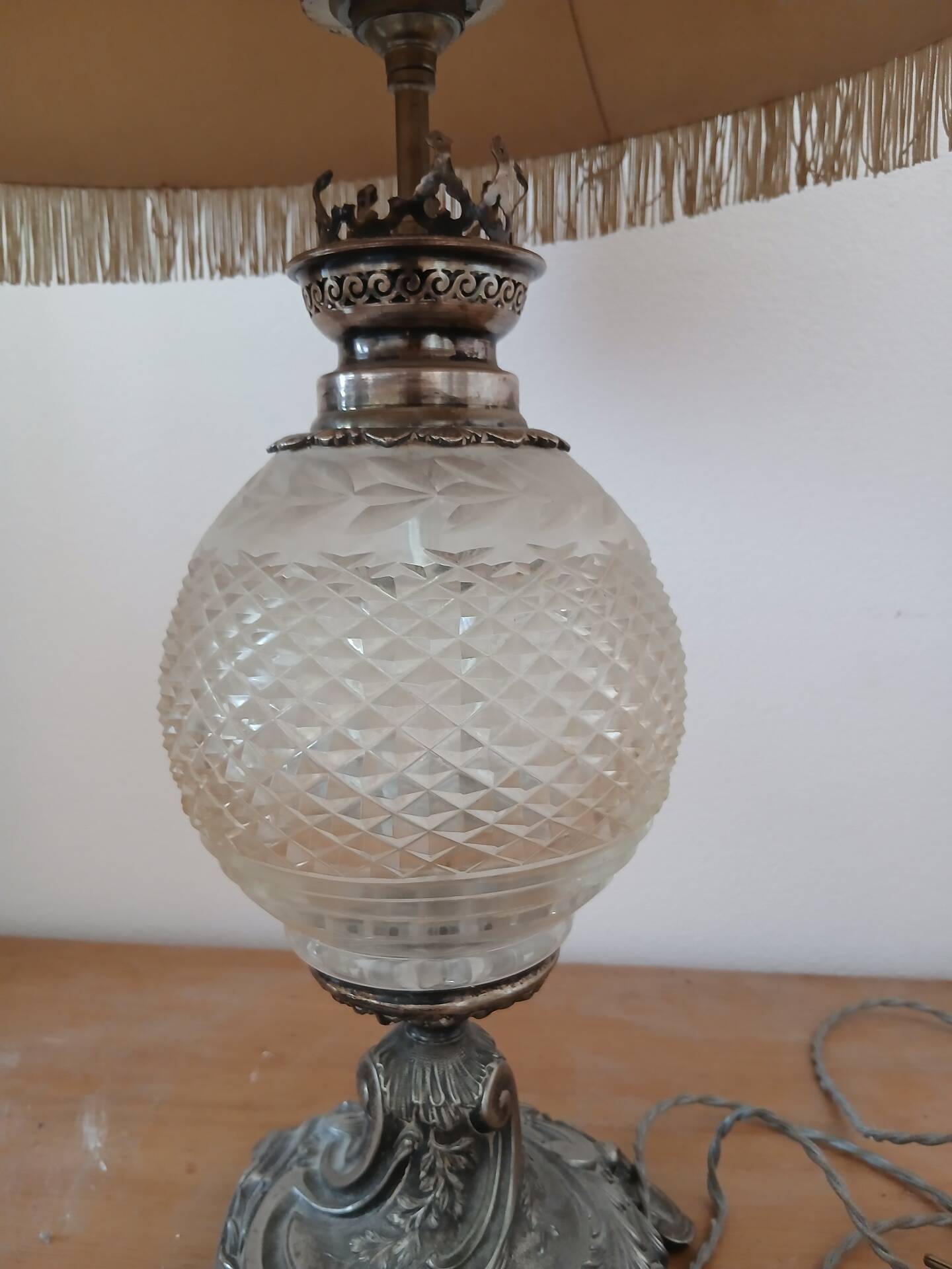 Silver floor lamp