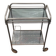 Dessert on wheels with removable tray in chrome metal and smoked glass