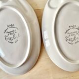 Vintage Italian majolica plates, seafood plates.