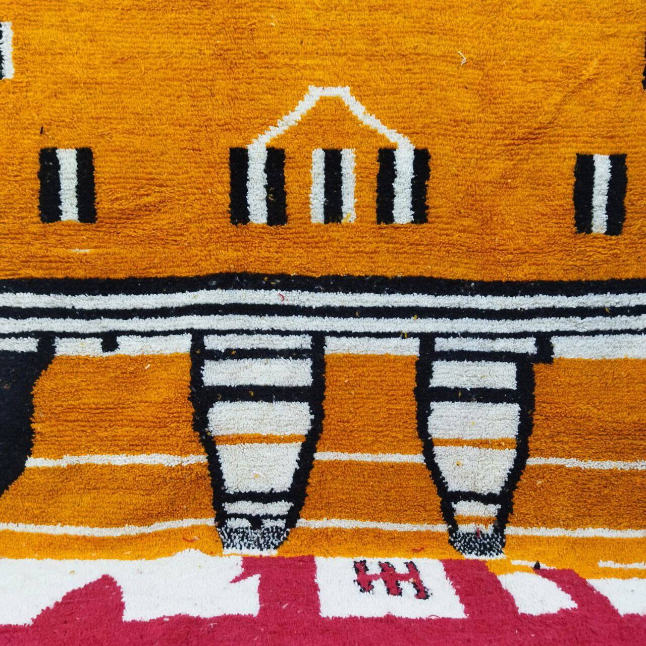 Azilal Berber rug in handmade wool 300 X 215 CM