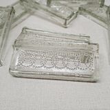 Set 8 porte couteaux verre ciselé