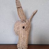 Horse woven straw mask
