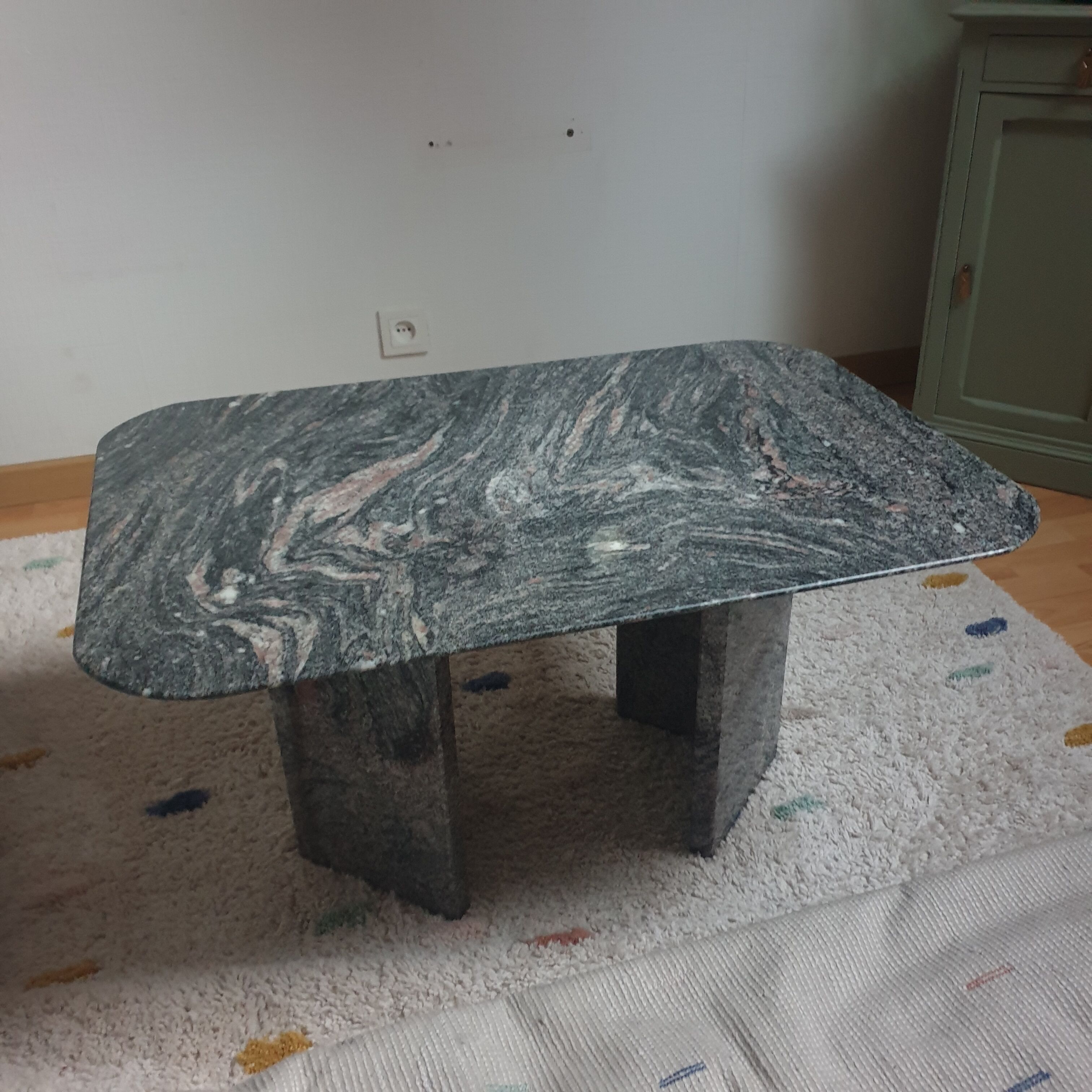 Vintage granite coffee table