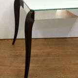 Mirror Art Deco coffee table - curved feet