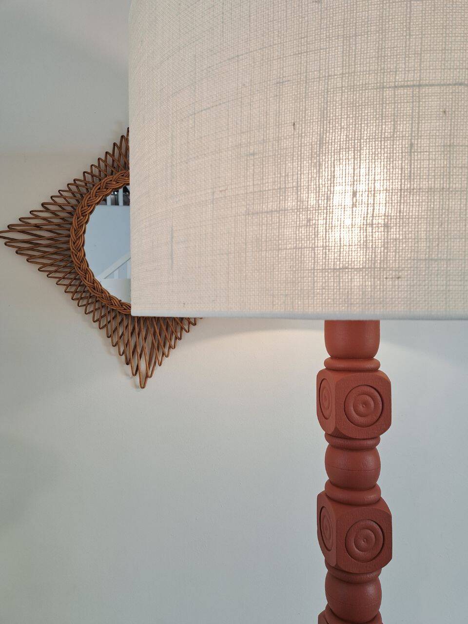 Vintage terracotta floor lamp