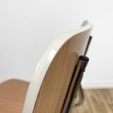 Formica chairs beige salmon pattern stripes