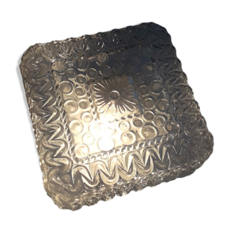 Ceiling lamp / wall lamp molded glass - 1970