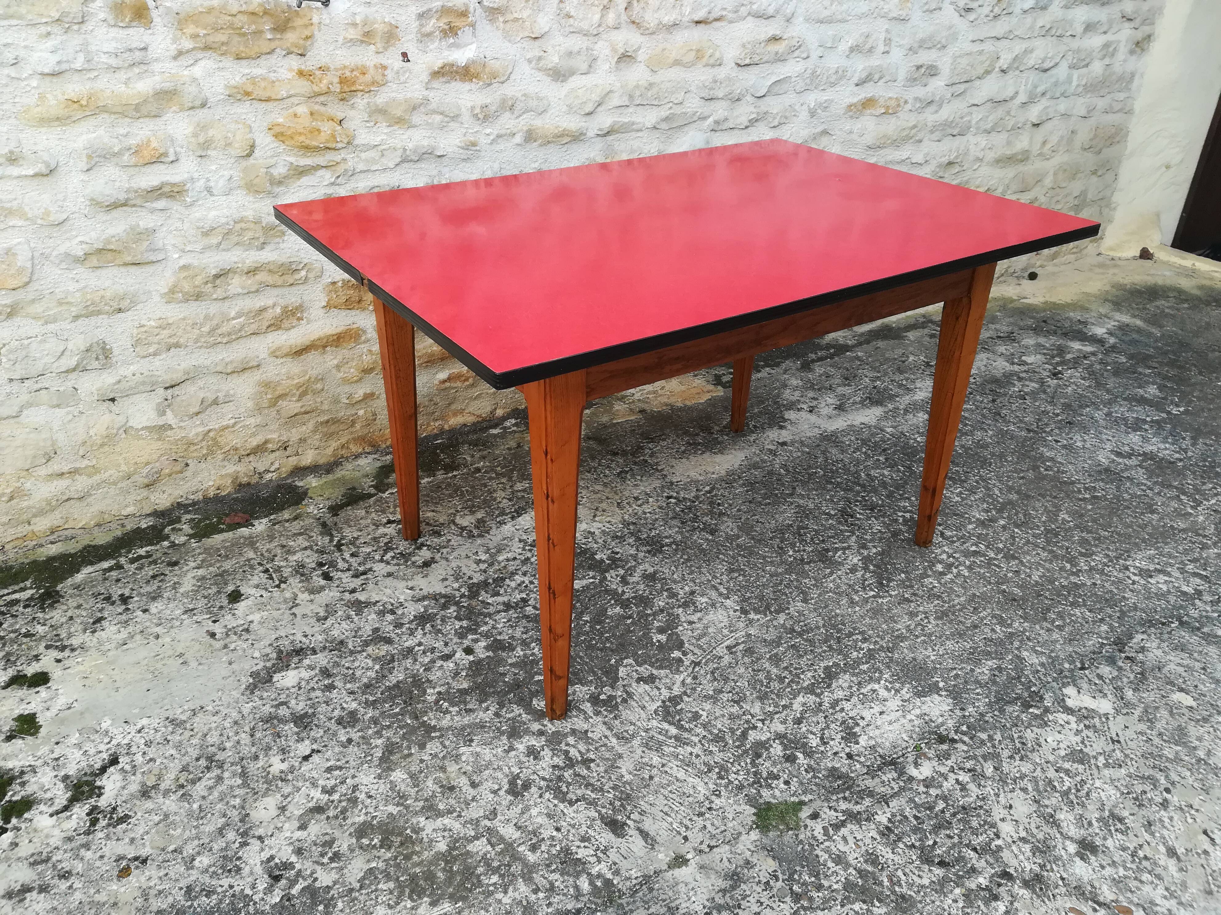 Oak table, formica top