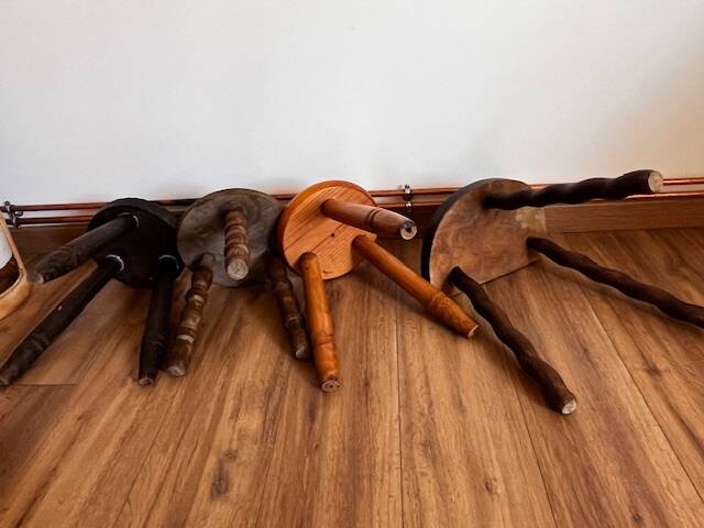 Set of 4 mismatched stools