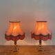 Pair of fringed lamps