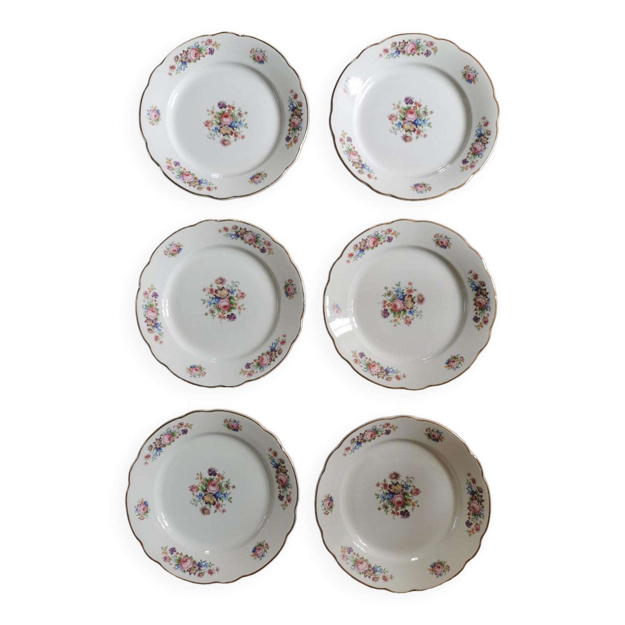 Vintage flat plates Digoin, Colbert
