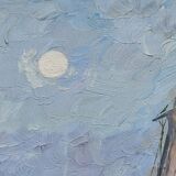 Oil on panel "sailboats"