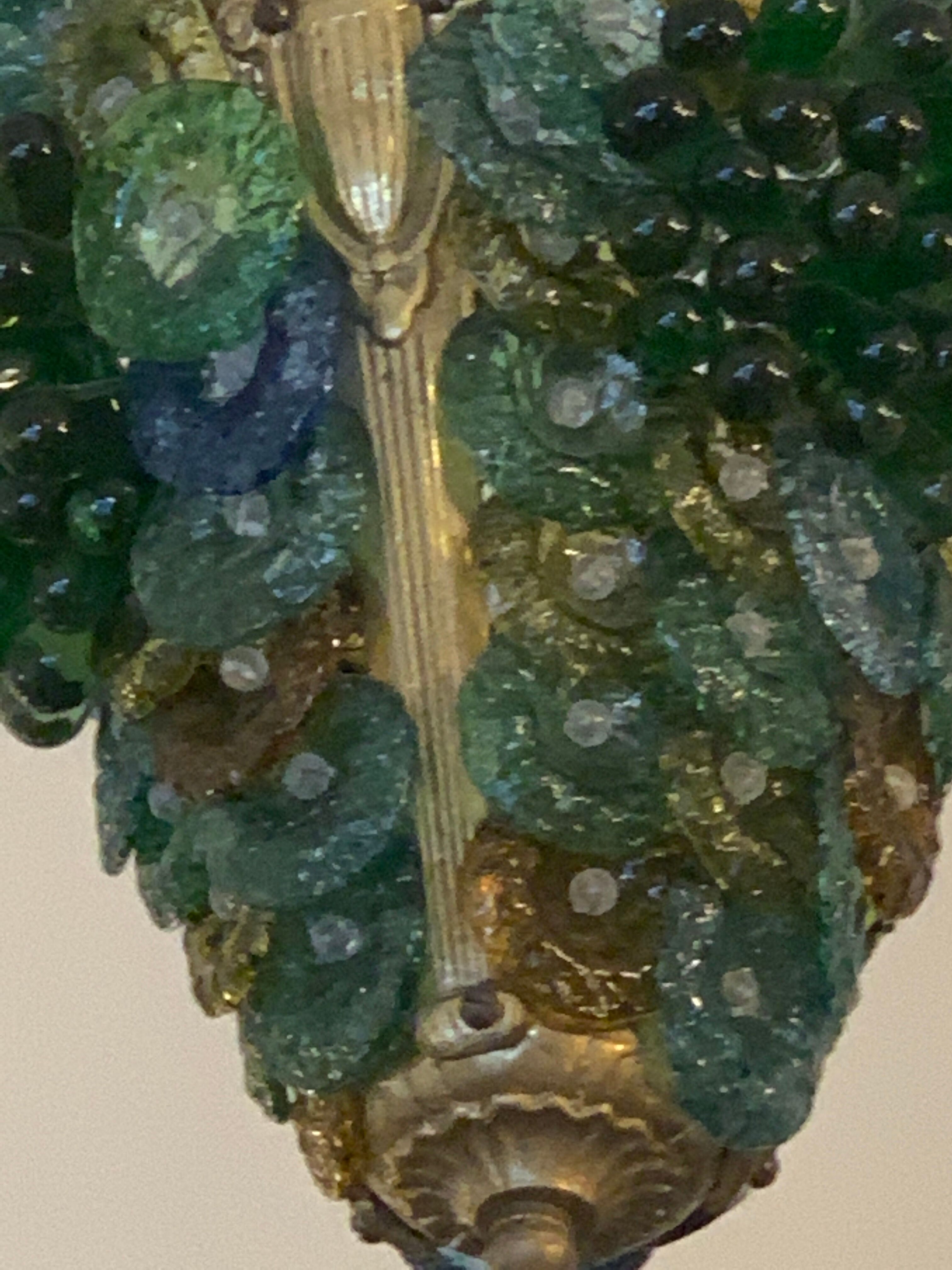 Chandelier in Italian glass paste Murano art deco