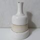 ancient stoneware soliflore vase in white