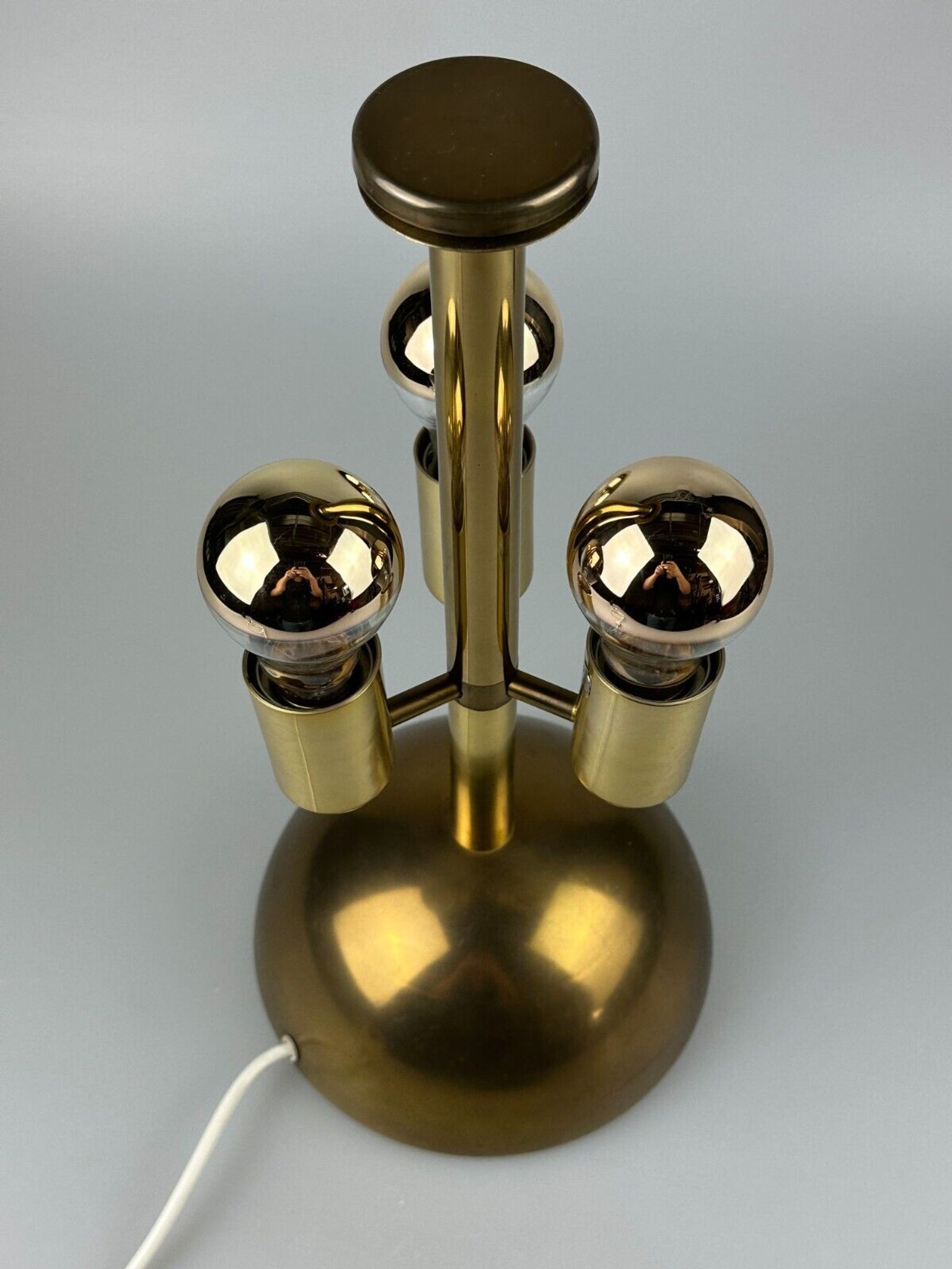 Lampe de table des années 60 des années 70 par Doria Leuchten Allemagne laiton de verre Space Age