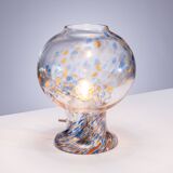 Glass table lamp by Olle Alberius for Orrefors Sweden, 1970s