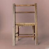 Vintage children's chair made of rope and wood