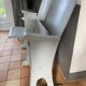 Vintage cinema bench patinated in grey