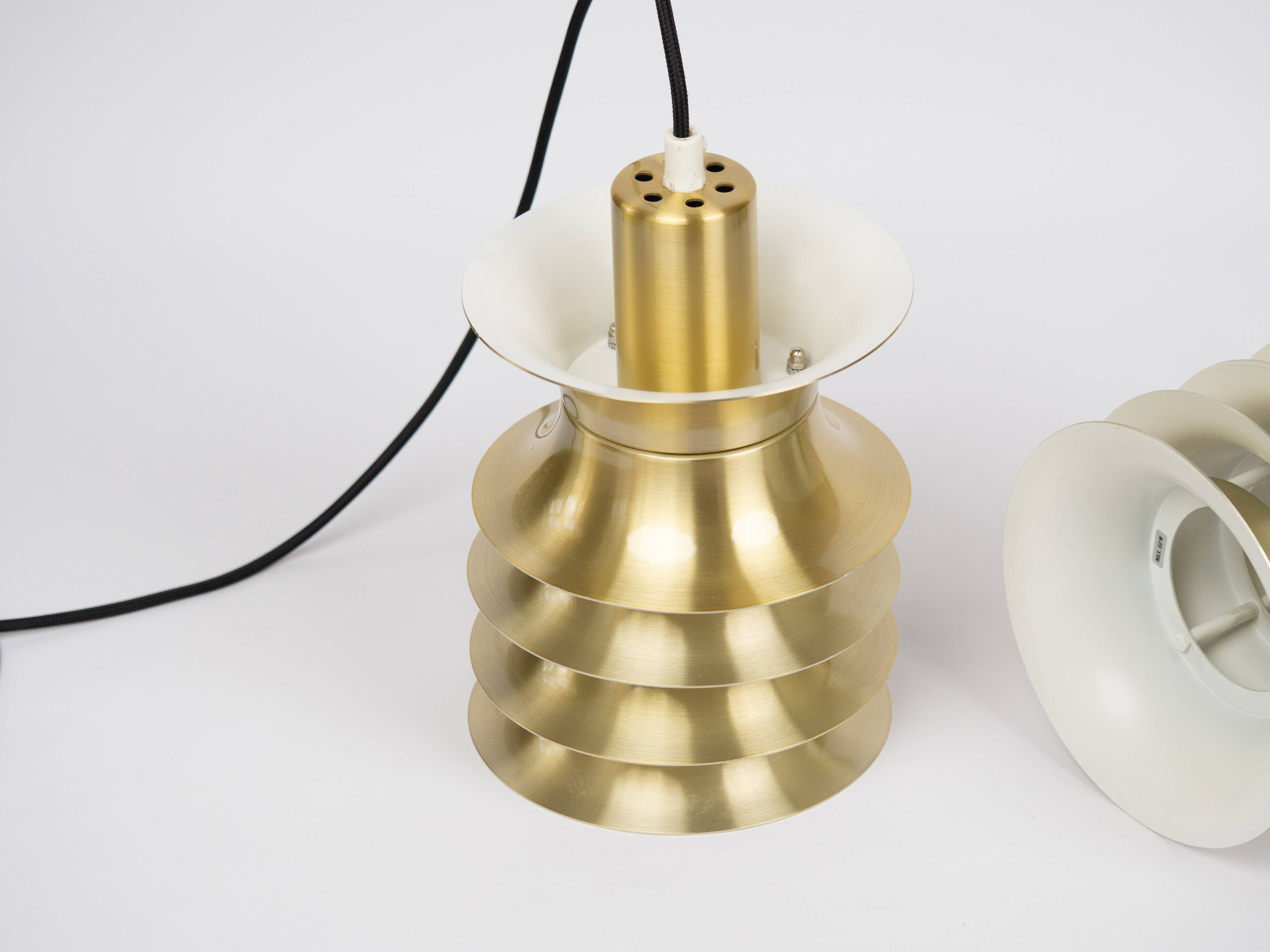 Paire de 2 lampes danoises de l'ère spatiale des années 1970.