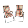 Lot de deux chaises pliantes vintage