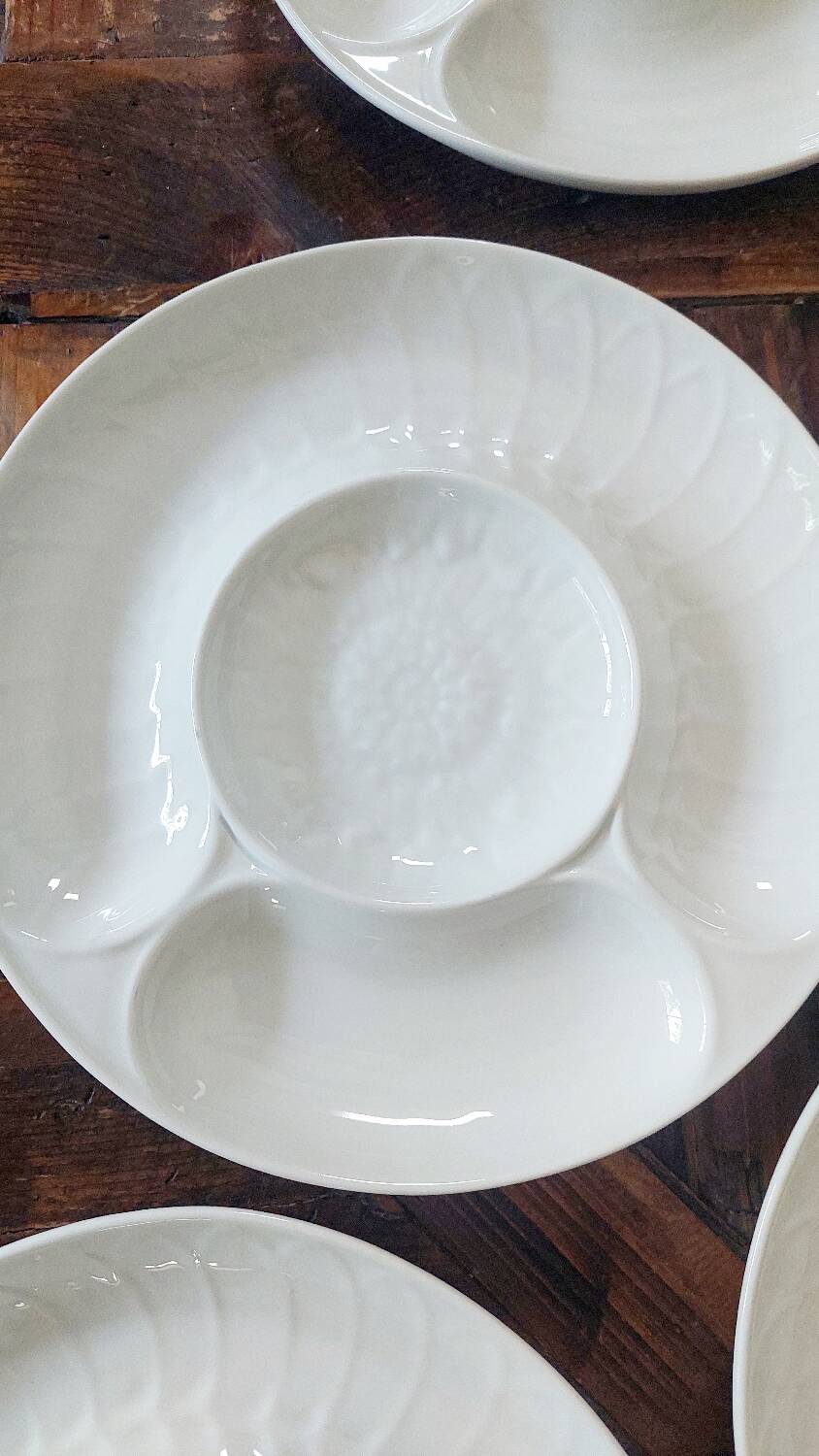 Service of 6 artichoke plates - Pillivuyt porcelain