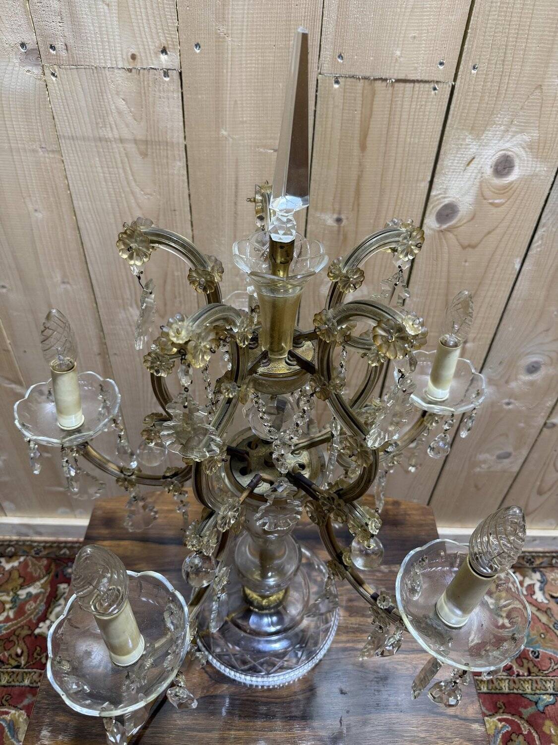 Large Bohemian crystal chandelier