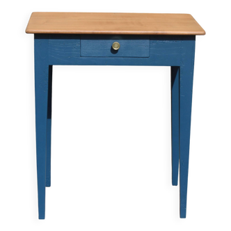 Renovated antique side table – natural wood top